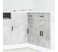 vidaXL Meuble sous évier ""Lyon"" Gris béton Bois d'ingénierie 854292