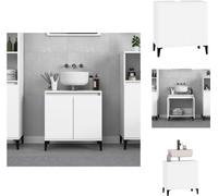 vidaXL Meuble sous-lavabo blanc 58x33x60 cm Bois composite - lavabos de salle de bains