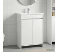vidaXL Meuble sous lavabo de salle de bain Blanc 56 x 37,5 x 81 cm 890776