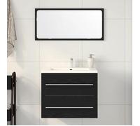 vidaXL Meuble sous lavabo de salle de bain chêne noir 60x38,5x48 cm
