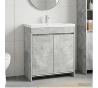 vidaXL Meuble sous lavabo de salle de bain Gris béton 890787