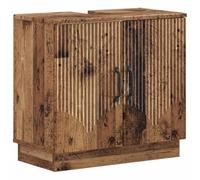 vidaXL Meuble sous Lavabo de Salle de Bain HOORN Bois Ancien