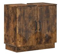 vidaXL Meuble sous Lavabo de Salle de Bain HOORN Chêne fumé