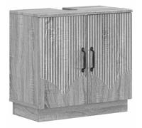 vidaXL Meuble sous Lavabo de Salle de Bain HOORN Sonoma Gris