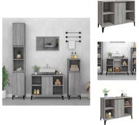 vidaXL Meuble sous-lavabo Gris Sonoma 80x33x60 cm Bois composite - Vasques de salle de bains