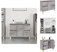 vidaXL Meuble sous-lavabo Gris Sonoma 80x33x60 cm Bois composite - Vasques de salle de bains