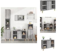 vidaXL Meuble sous-lavabo Gris Sonoma 80x33x60 cm Bois composite - Vasques de salle de bains