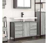 vidaXL Meuble sous-vasque avec tiroirs sonoma gris 90x34,5x60cm
