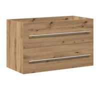 vidaXL Meuble sous-Vasque de Salle de Bain en chêne Massif 80 x 38,5 x 48 cm Bois d'ingénierie
