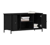 vidaXL Meuble TV 100 x 40 x 50 cm Chêne Noir Bois d'ingénierie | Un style moderne et épuré pour ton chez-toi, Panneau de particules robuste et cadre en métal,
