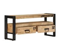 vidaXL Meuble TV 100x30x45 cm Bois de manguier massif Marron