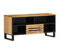 vidaXL Meuble TV 100x34x46 cm Bois Massif de manguier Brut