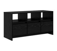 vidaXL Meuble TV 102 x 37,5 x 52,5 cm Chêne Noir Bois d'ingénierie