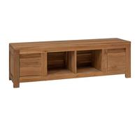 vidaXL Meuble TV 110 x 30 x 35 cm Naturel Bois de Teck Massif