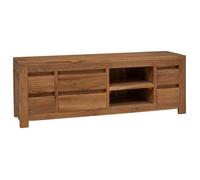 vidaXL Meuble tv 110 x 30 x 40 cm Naturel Bois de teck massif 42024263