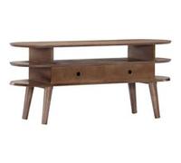 vidaXL Meuble TV 110 x 35 x 50 cm Bois d'acacia solide Brun G