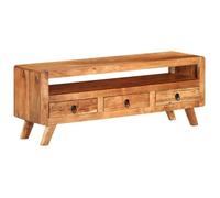 vidaXL Meuble TV 110x30x40 cm Bois d'acacia massif Brun G