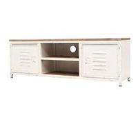 vidaXL Meuble TV 120 x 30 x 40 cm Blanc Blanc G
