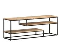vidaXL Meuble TV 130x30x45 cm Bois de manguier brut321623 Brun G