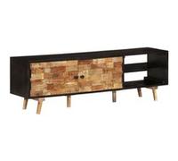 vidaXL Meuble TV 140x30x45 cm Bois de manguier brut et d'acacia massif Brun G
