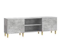 vidaXL Meuble TV 150 x 31 x 50 cm Gris béton Bois d'ingénierie, Salon, Meuble Vintage pour Médias, Console Rectangulaire, Grand Rangement en Bois Technique