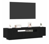 vidaXL Meuble TV 160 x 35 x 40 cm Noir Bois d'ingénierie | Un look sympa qui décore bien n'importe quel salon, Beaucoup d’espace pour tous tes appareils et accessoires,