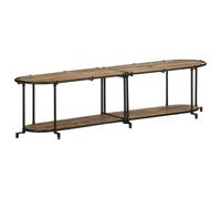 vidaXL Meuble TV 160x42x40 cm bois massif de manguier brut Marron