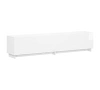 vidaXL Meuble TV 179,5 x 34,5 x 40 cm Blanc Brillant Bois d'ingénierie