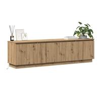 vidaXL Meuble TV 180 x 38 x 49 cm Chêne Artisanal Bois d'ingénierie | Lumières LED pour une ambiance sympa, Fini mat moderne qui s'adapte à n'importe quel décor,