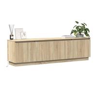 vidaXL Meuble TV 180 x 38 x 49 cm Chêne Sonoma Bois d'ingénierie | Les bandes lumineuses intégrées créent une ambiance sympa, Beaucoup de place pour tous tes médias,