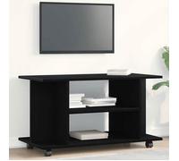 vidaXL Meuble TV à roulettes en chêne noir 80x40x45 cm bois d'ingénierie 862404