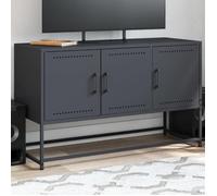 vidaXL Meuble TV anthracite 100,5x39x60,5 cm acier, support TV, buffet TV, meuble multimédia, banc TV, armoire hifi, centre 846478 Gris G