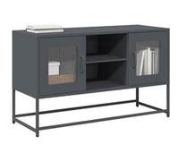 vidaXL Meuble TV 100,5×39×60,5 cm Anthracite en acier
