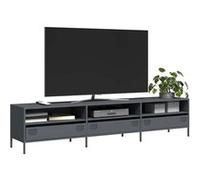 vidaXL Meuble TV Anthracite 202x39x43,5 cm Acier laminé à froid - Meuble multimédia