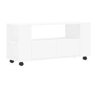 vidaXL Meuble TV blanc 102x34,5x43 cm bois d'ingénierie 833742