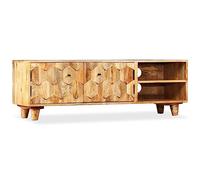 vidaXL Meuble TV Bois massif de manguier 118 x 35 x 40 cm