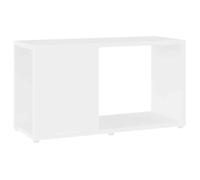 vidaXL Meuble TV Armoire basse centre de divertissement Blanc Bois d'ingénierie 60x24x32 cm 809053