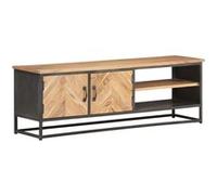 vidaXL Meuble TV Armoire Basse Centre de Divertissement Meuble Stéréo Salon Salle de Séjour Maison Intérieur 120x30x40 cm Bois d'Acacia Massif Brun G