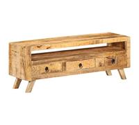 vidaXL Meuble TV Armoire Basse Centre de Divertissement Meuble Stéréo Salon Salle de Séjour Maison Intérieur 110x30x40 cm Bois Massif de Manguier