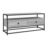 vidaXL Meuble TV, Armoire de Télévision avec 2 Tiroirs, Meuble Télé avec Rangement Salon Salle de Séjour, Industriel, Sonoma Gris Bois d'Ingénierie