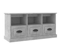 vidaXL Meuble TV, Armoire de Télévision avec 3 Tiroirs et 3 Compartiments, Meuble Télé Salon Salle de Séjour, Moderne, Gris Béton Bois d'Ingénierie