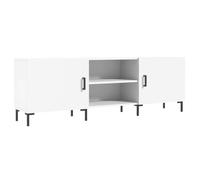 vidaXL Meuble TV 150x30x50 cm bois d'ingénierie 4 compartiments – Blanc G