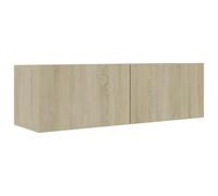 vidaXL Meuble TV, Armoire de Télévision avec Compartiment, Meuble Télé de Salon Salle de Séjour Intérieur, Scandinave, Chêne Sonoma Bois d’Ingénierie