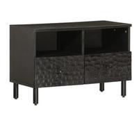 vidaXL Meuble TV, Armoire de Télévision avec Pieds, Meuble Télé avec Rangement Salon Salle de Séjour, Moderne, Noir Bois 356820 Noir G