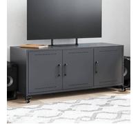 vidaXL Meuble TV, Armoire de Télévision avec Portes, Support Télé avec Rangement Salon Salle de Séjour, Anthracite 846646