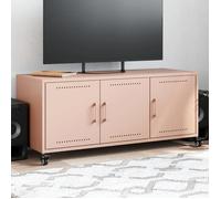 vidaXL Meuble TV, Armoire de Télévision avec Portes, Support Télé avec Rangement Salon Salle de Séjour, Rose 100,5x39x43,5 846645 Rose G