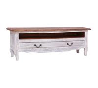 vidaXL Meuble TV, Armoire de Télévision avec Tiroir, Meuble Télé de Salle de Séjour Salon Maison, 120x30x40 cm Blanc Bois 283902