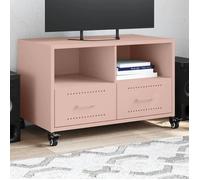 vidaXL Meuble TV rose 68x39x43,5 cm acier