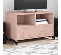 vidaXL Meuble TV, Armoire de Télévision avec Tiroirs et Étagères, Support Télé avec Rangement Salle de Séjour, Rose 846699 Rose G