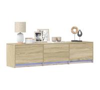 vidaXL Meuble TV avec LED Sonoma 165 x 34 x 40 cm Bois d'ingénierie, Meuble de Salon Tendance, Meuble TV Moderne, Console média Pratique, unité de Rangement rectangulaire en Bois